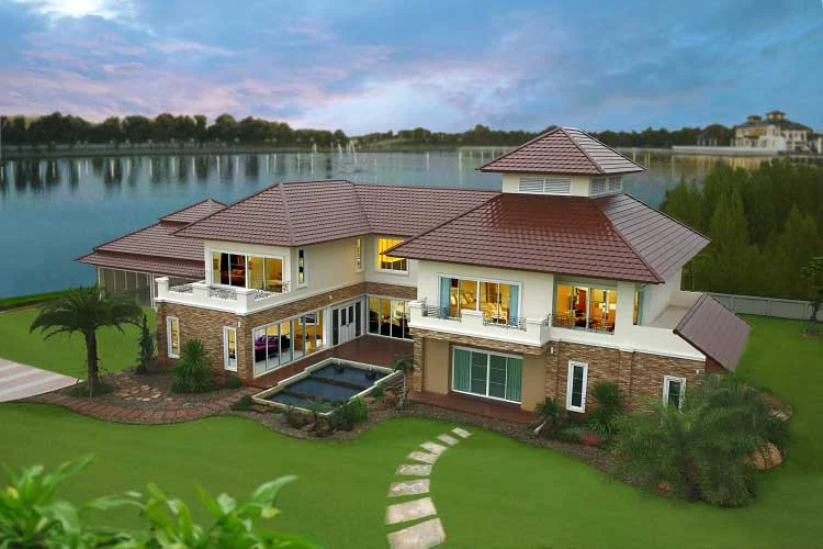 กระเบื้องหลังคาเซรามิค เอสซีจี รุ่นเอ็กซ์เซลล่า เกรซ สีบราวนิช