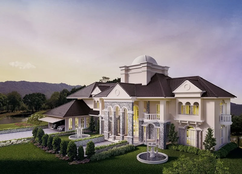 กระเบื้องหลังคาเซรามิค เอสซีจี รุ่นเอ็กซ์เซลล่า เกรซ สีอเมทิส บราวน์