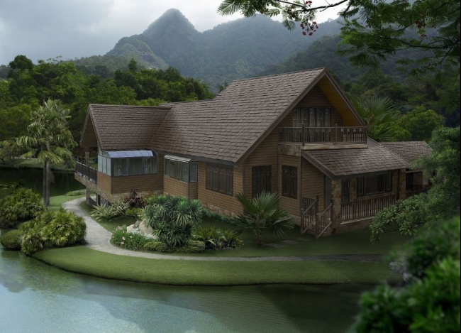 กระเบื้องหลังคาไฟเบอร์ซีเมนต์ เอสซีจี รุ่นไอยร่า ทิมเบอร์ ไม้แป้นเกล็ด เฮเซลบราวน์