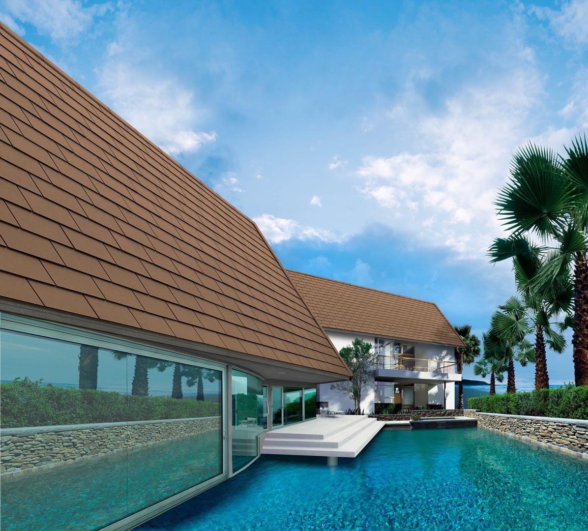 กระเบื้องหลังคาไฟเบอร์ซีเมนต์ เอสซีจี รุ่นไอยร่า โมเดิร์น แซนดี้บราวน์