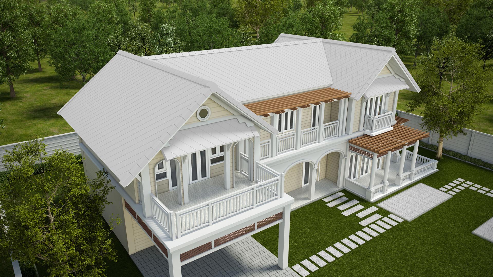 กระเบื้องหลังคาไฟเบอร์ซีเมนต์ เอสซีจี รุ่นไอยร่า โอเรียนทอล 13 นิ้ว คอรัลเกรย์