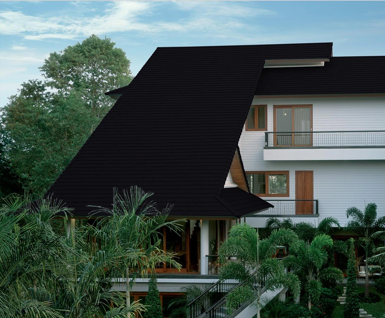 กระเบื้องผืนหลังคาคอนกรีต เอสซีจี รุ่น นิวสไตล์ โมเดิร์น สีดำแบล็คสตีล(บ้าน)